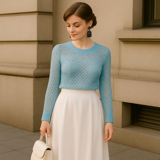 Black Crystal Floral Jhumka